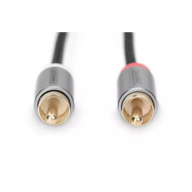 Audio-adapterkabel Digitus DB-510330-010-S 3,5 mm naar RCA 1 m zwart