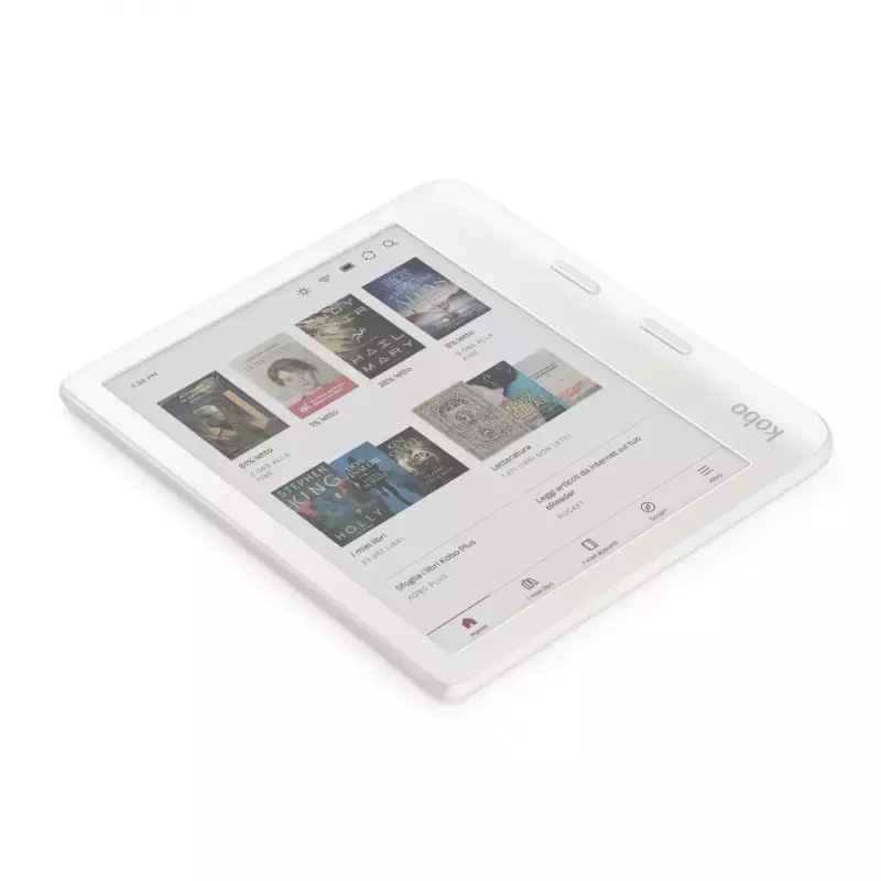 E-bookreader Kobo Libra Colour 7 inch E Ink Kaleido, 32 GB, Wi-Fi, Bluetooth, waterdicht, wit