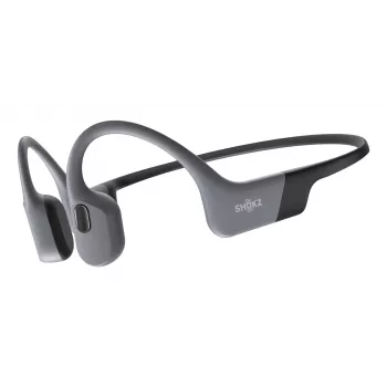 Headset Shokz OpenSwim Pro — draadloze open-ear bone-conduction headset, IP68 waterdicht, Bluetooth 5.4, 32 GB, 9 uur afspelen, grijs