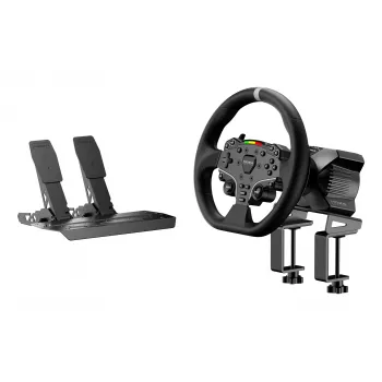 Moza Racing R3 race-stuur en pedalen voor PC, stuurwiel + pedalen, PC, D-pad, menuknop, modusknop, pauze-/setknop, startknop, digitaal, onbeperkt, direct drive
