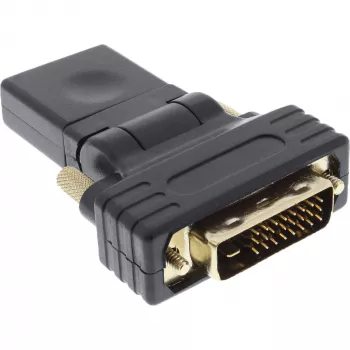 InLine HDMI-naar-DVI-adapter HDMI-bus / DVI-stekker flexibel verguld 4K2K