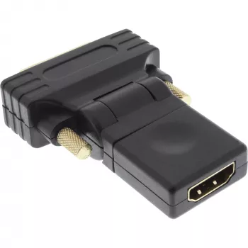 InLine HDMI-naar-DVI-adapter HDMI-bus / DVI-stekker flexibel verguld 4K2K