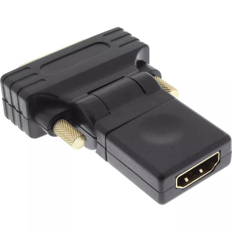 InLine HDMI-naar-DVI-adapter HDMI-bus / DVI-stekker flexibel verguld 4K2K