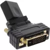 InLine HDMI-naar-DVI-adapter HDMI-bus / DVI-stekker flexibel verguld 4K2K