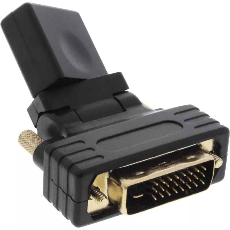 InLine HDMI-naar-DVI-adapter HDMI-bus / DVI-stekker flexibel verguld 4K2K