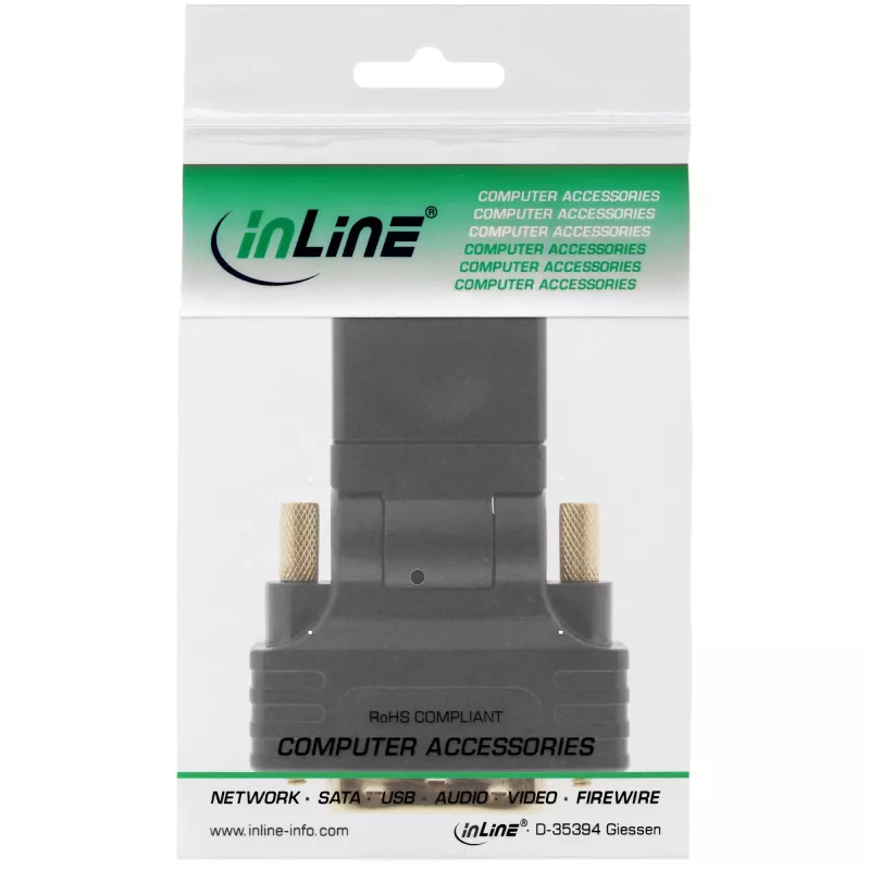 InLine HDMI-naar-DVI-adapter HDMI-bus / DVI-stekker flexibel verguld 4K2K