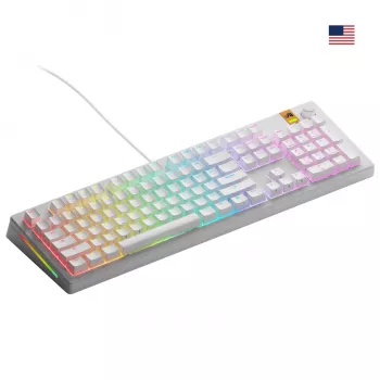 Mechanisch bedraad full-size toetsenbord (100%) GLORIOUS GMMK 3 HE – Wit, USB, QWERTY, RGB