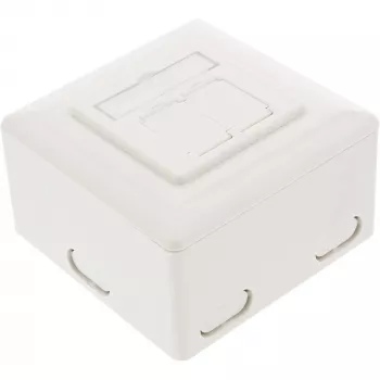 Wandcontactdoos InLine Cat.6 2x RJ45 horizontaal — opbouw- of inbouwmontage