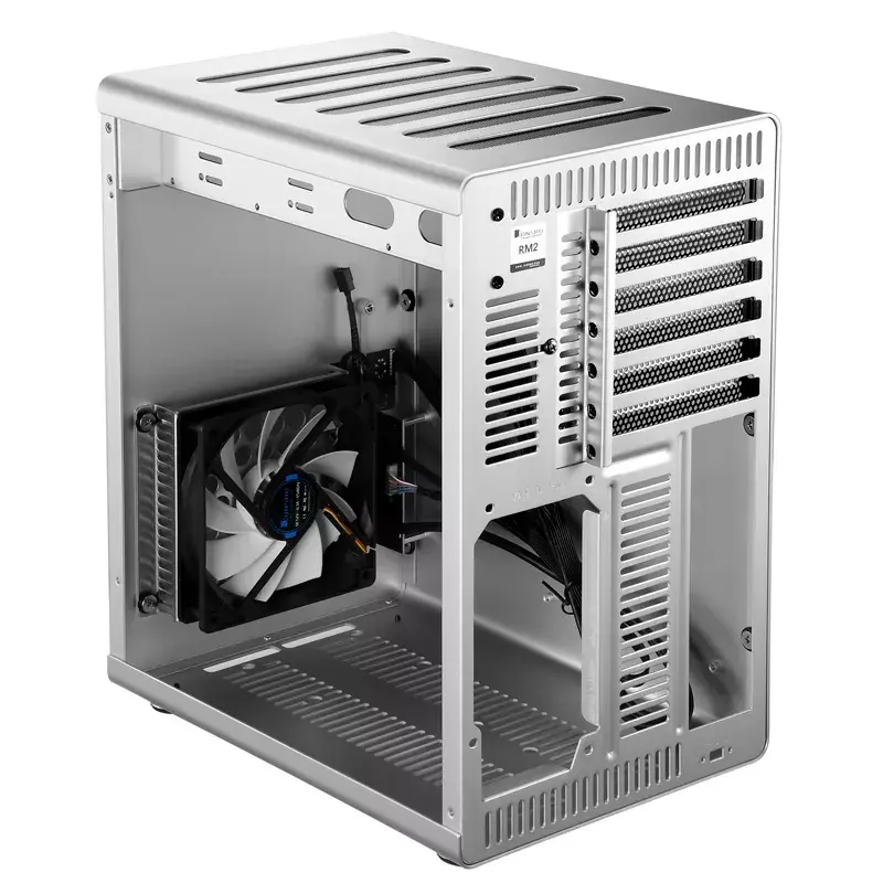 PC-behuizing Jonsbo RM2 Zilver ATX ITX micro ATX 120mm ventilator