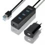 Axagon HUE-S2BP 4x USB 3.0 LAADHUB met 1,2 m kabel incl. voeding