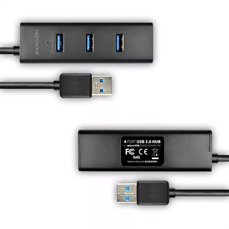 Axagon HUE-S2BP 4x USB 3.0 LAADHUB met 1,2 m kabel incl. voeding