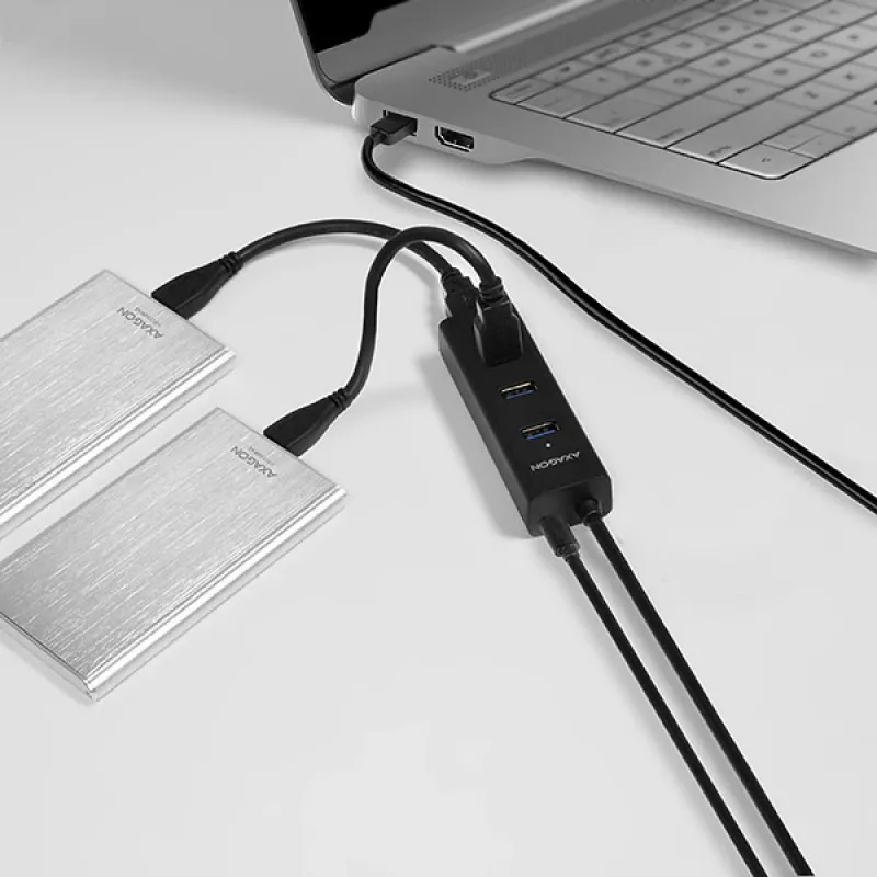 Axagon HUE-S2BP 4x USB 3.0 LAADHUB met 1,2 m kabel incl. voeding