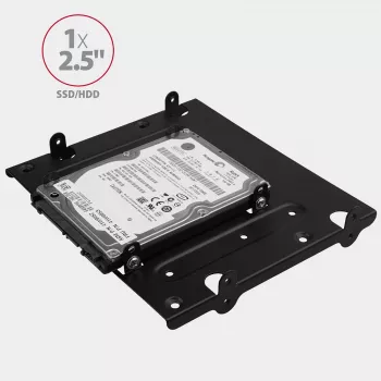 Axagon RHD-435 houder voor 4x 2,5 inch of 2x 2,5 inch HDD/SSD & 1x 3,5 inch HDD in 5,25-inch-slot, metaal
