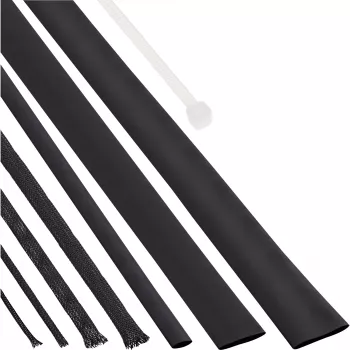 InLine kabel sleeving + krimpkous set zwart