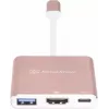 USB-C naar HDMI video-adapter SILVERSTONE EP08 (USB-C 3.1, HDMI) roze
