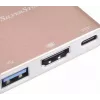 USB-C naar HDMI video-adapter SILVERSTONE EP08 (USB-C 3.1, HDMI) roze