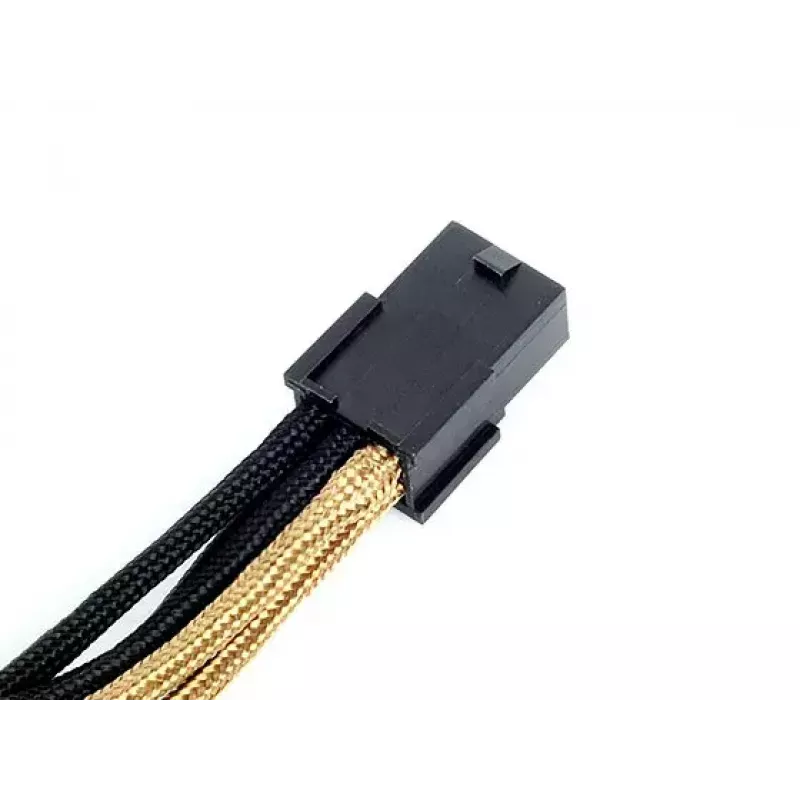 SilverStone PP07-IDE6BG verlengkabel van 6-pins PCIe naar 6-pins PCIe, 250 mm, zwart/goud