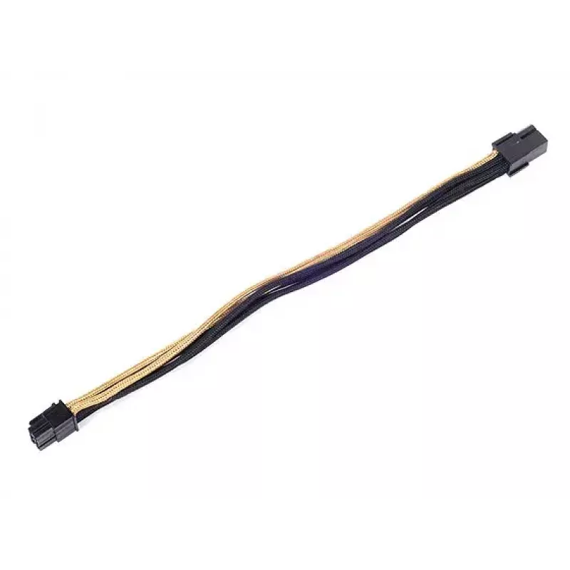 SilverStone PP07-IDE6BG verlengkabel van 6-pins PCIe naar 6-pins PCIe, 250 mm, zwart/goud