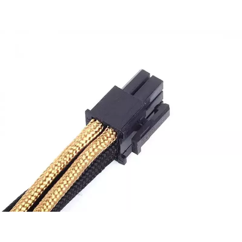 SilverStone PP07-IDE6BG verlengkabel van 6-pins PCIe naar 6-pins PCIe, 250 mm, zwart/goud