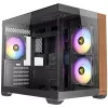 Pc-behuizing Antec CX600M midi tower zwart, hout