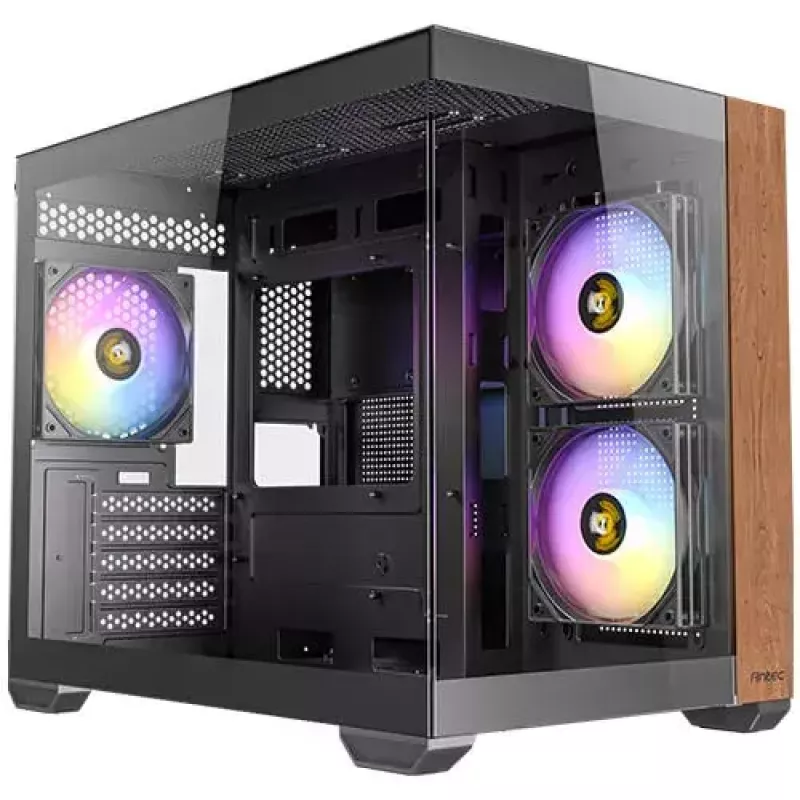 Pc-behuizing Antec CX600M midi tower zwart, hout