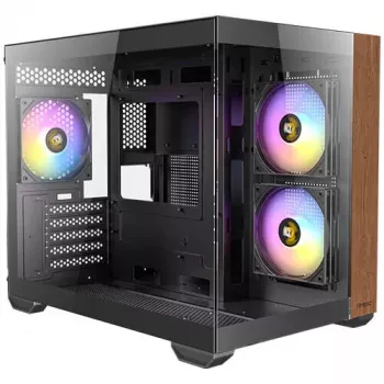 Pc-behuizing Antec CX600M midi tower zwart, hout