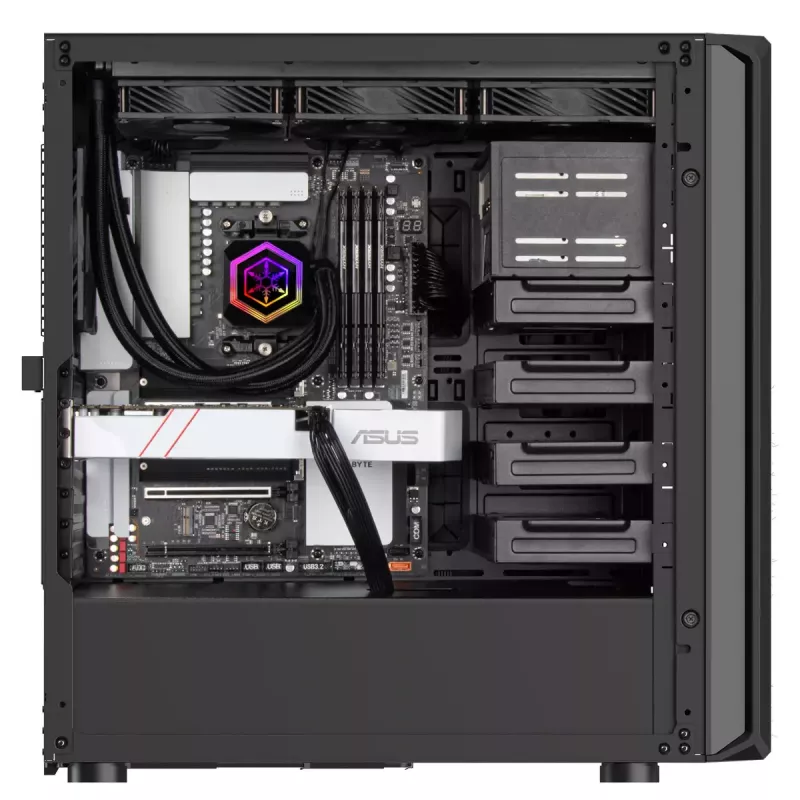 PC-behuizing Silverstone SETA D1 midi tower zwart