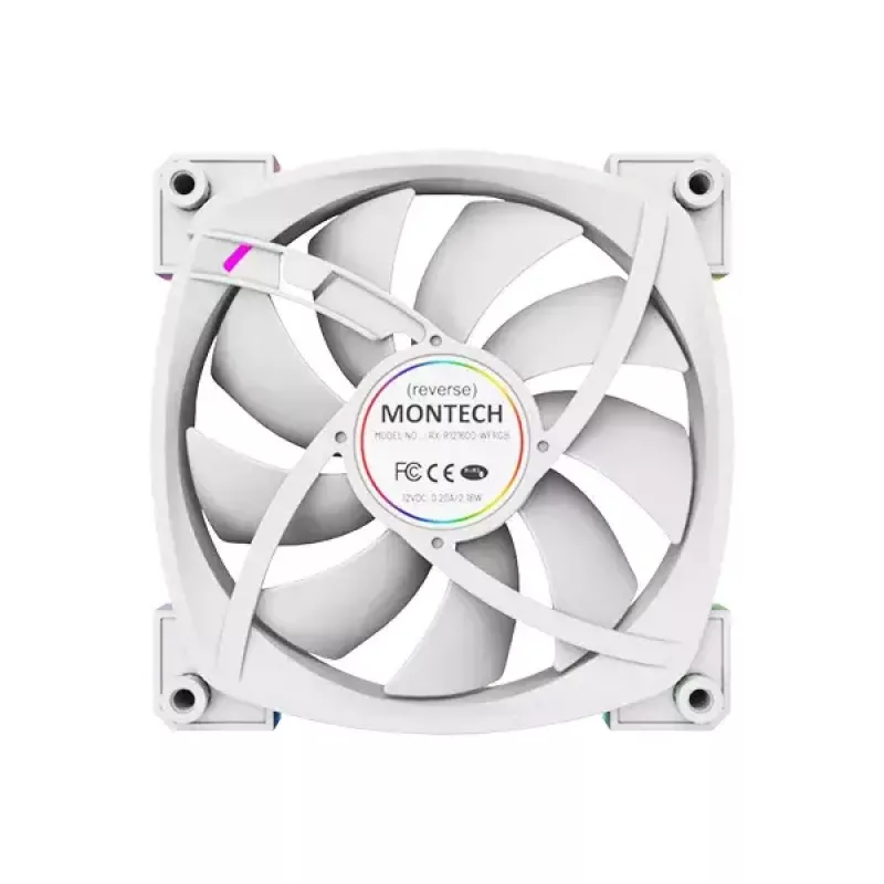 Ventilator Montech RX120 PWM 12 cm 800-1600 RPM 27 dB wit