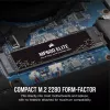 Corsair MP600 Elite CSSD-F1000GBMP600ENH SSD, 1 TB, M.2 2280, PCIe 4.0 x4 NVMe, 3D TLC, 256-bits AES-codering
