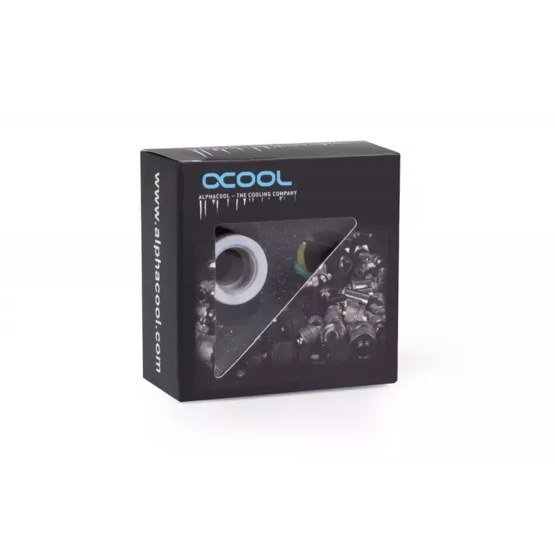 Montageset Alphacool Eiszapfen verlenging G1/4 buitendraad naar G1/4 binnendraad wit