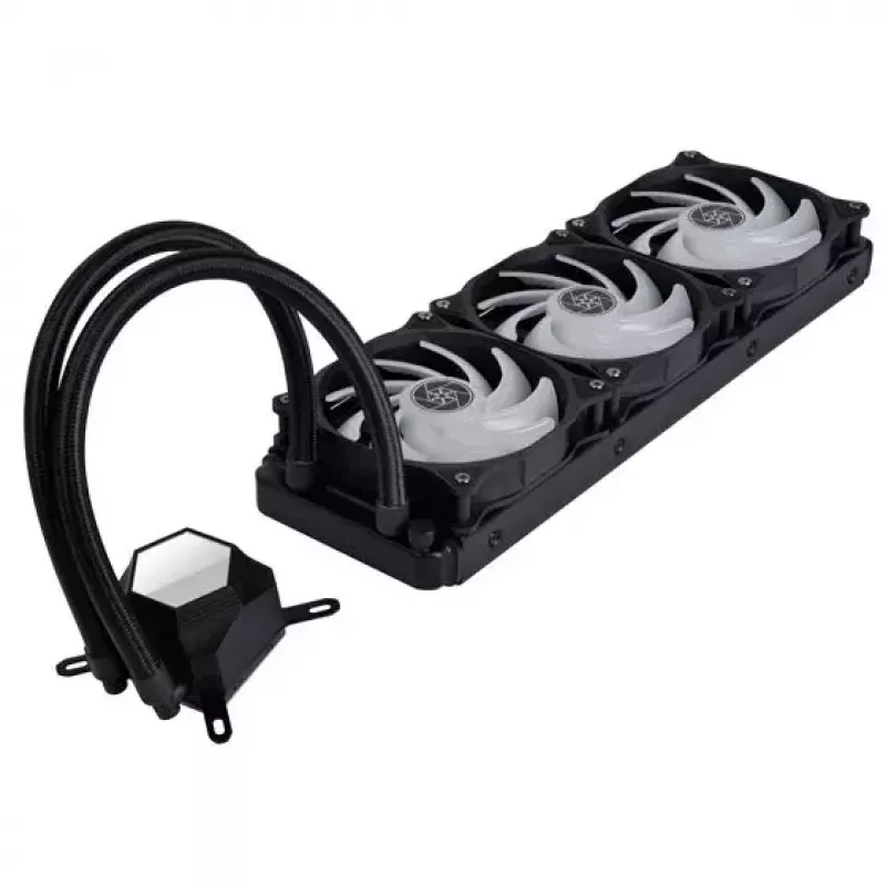 SilverStone Permafrost PF360-ARGB V2 SST-PF360-ARGB-V2 360 mm AiO-waterkoeler voor CPU, ARGB, incl. RGB-controller, zwart