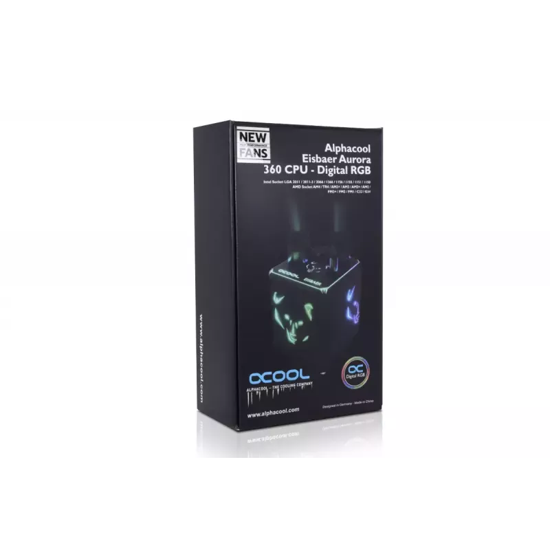 Alphacool Eisbaer Aurora HPE Edition 360 AIO CPU-waterkoeler, zwart