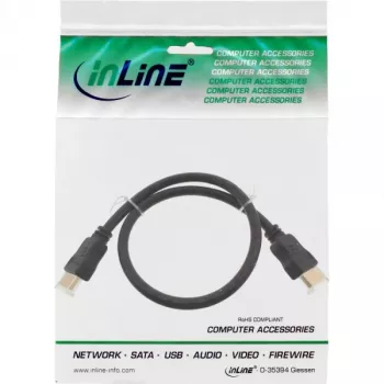 InLine High Speed HDMI-kabel met Ethernet Premium 4K2K stekker / stekker zwart 1,5 m