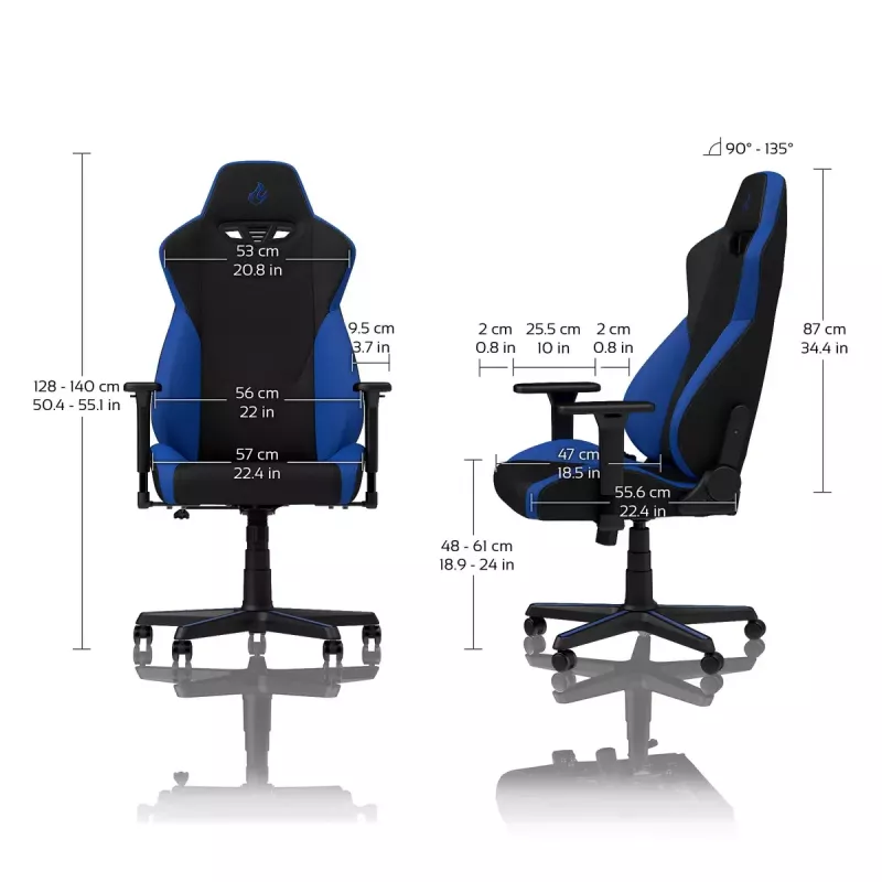 Gamingstoel Nitro Concepts S300 gevoelde zitting gevoelde rugleuning