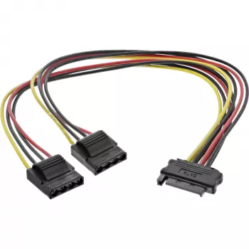 InLine SATA Power Y-kabel 1 IN twee OUT, 0,03m