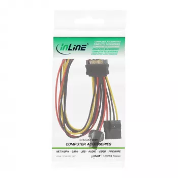 InLine SATA Power Y-kabel 1 IN twee OUT, 0,03m