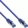 InLine patchkabel S/FTP PiMF Cat.6A halogeenvrij 500MHz blauw 0,5m