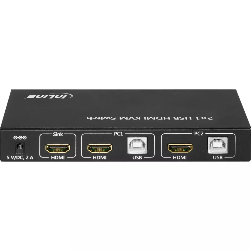 InLine 2x1 HDMI KVM-switch, 2x1, HDMI 4K2K, USB 2.0-hub, met audio