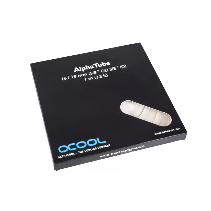 Alphacool AlphaTube HF 16/10 mm slang, Ultra Clear, 1 m