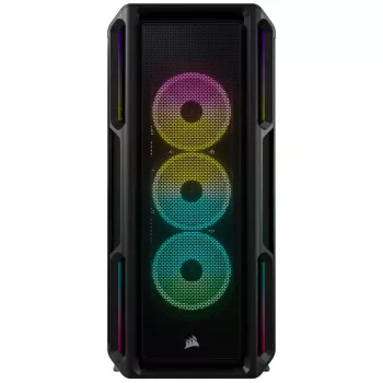 CORSAIR mid-tower ATX pc-behuizing – iCUE 5000T – RGB gehard glas – zwart