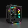 CORSAIR mid-tower ATX pc-behuizing – iCUE 5000T – RGB gehard glas – zwart