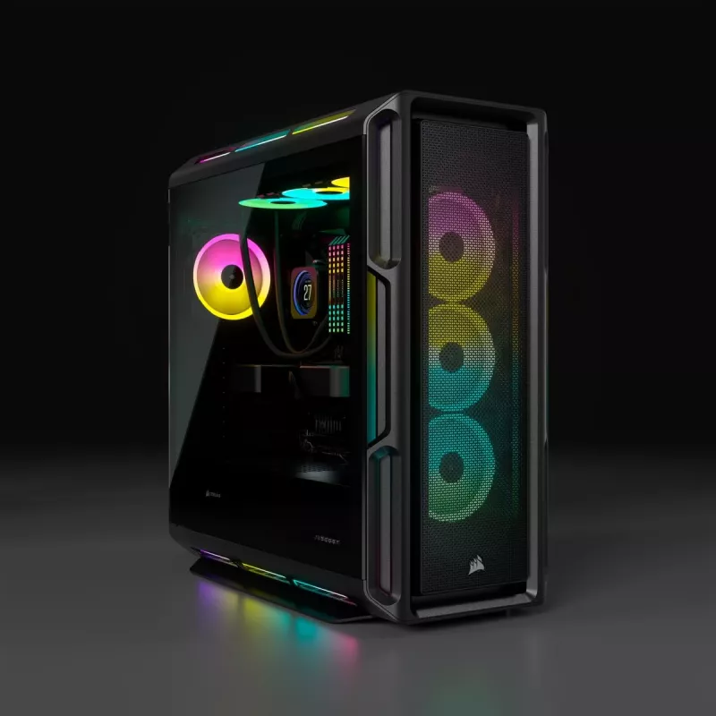 CORSAIR mid-tower ATX pc-behuizing – iCUE 5000T – RGB gehard glas – zwart