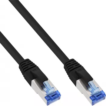 InLine patchkabel S/FTP PiMF Cat.6A halogeenvrij 500 MHz zwart 1,5 m
