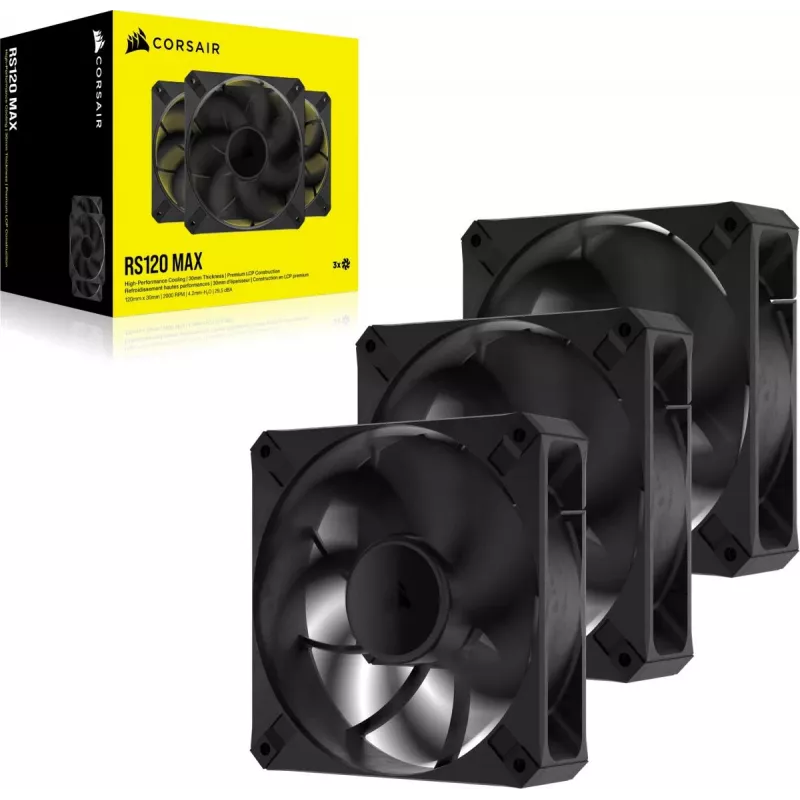 Ventilator Corsair RS120 MAX 12 cm zwart 2000 RPM 3 stuks