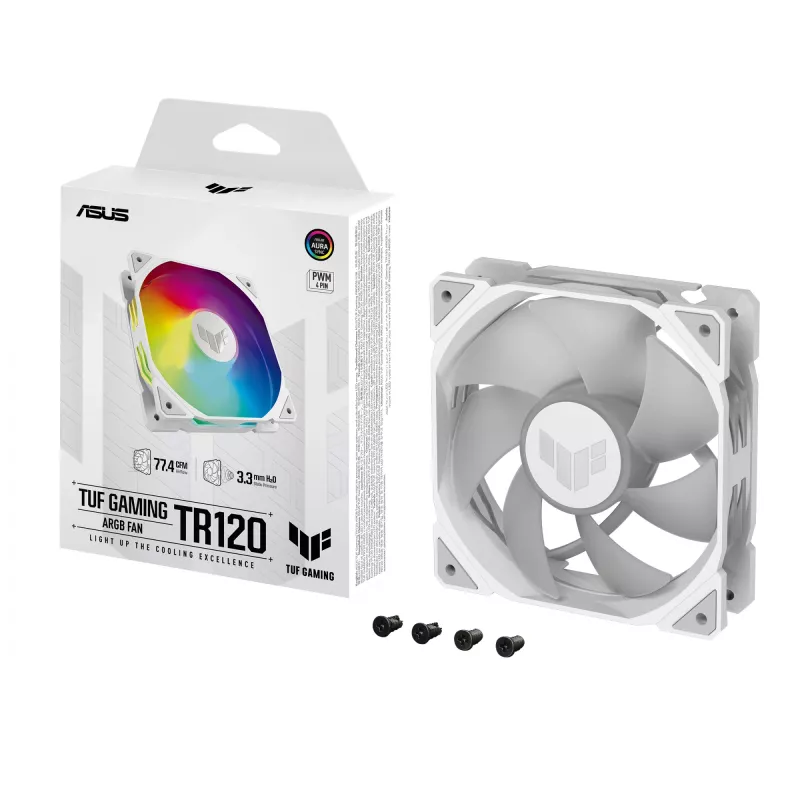 ASUS TUF GAMING TR120 ARGB 1-pack wit computerbehuizing luchtkoeler 12 cm