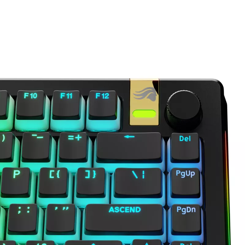 Glorious GPBT Aura V3 keycapset, ANSI-indeling (US), PBT, Doubleshot, zwart