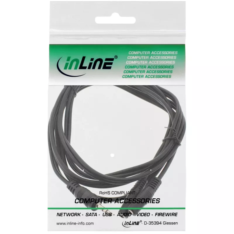 InLine 3,5 mm jack Y-kabel stekker naar 2x 3,5 mm jack bus stereo 2 m