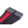 SilverStone SST-PP07-MBBR ATX 24-pins verlengkabel, 0,3 m, zwart/rood