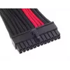 SilverStone SST-PP07-MBBR ATX 24-pins verlengkabel, 0,3 m, zwart/rood