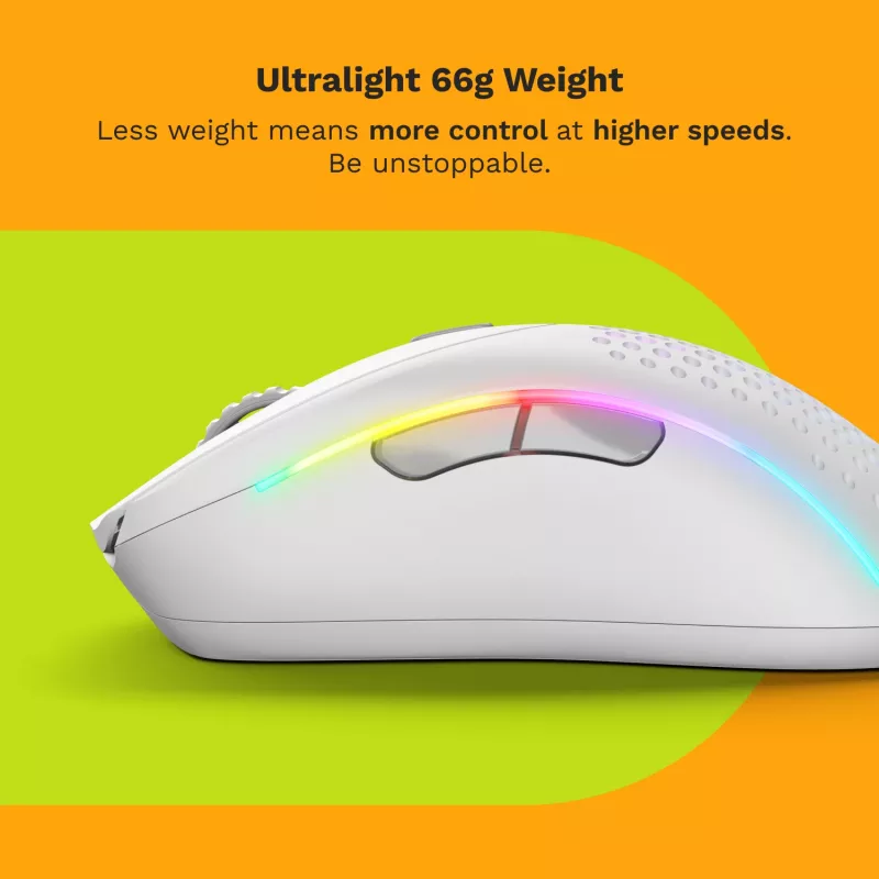 Glorious Gaming Glorious Model D 2 Wireless - matwit, rechtshandig, RF Wireless, 19000 DPI, wit